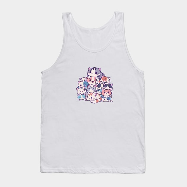 Leaning tower of cats Tank Top by Verbinavision